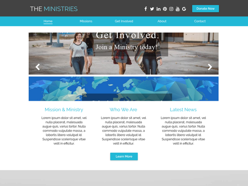 Ministry website template