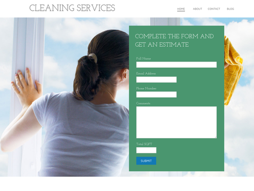 Cleaning website template