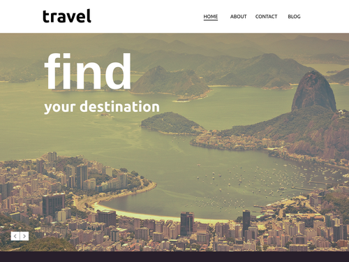 Travel website template