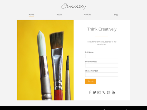 Creativity website template