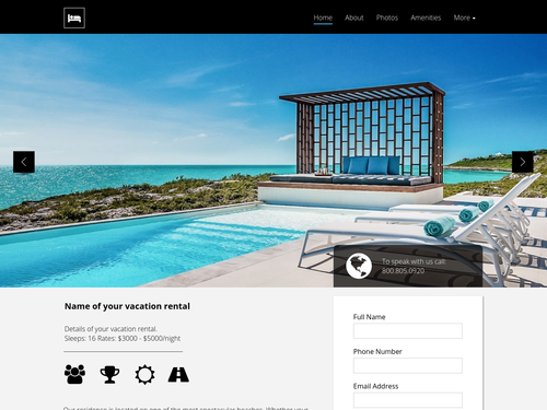 Vacation Rentals website template