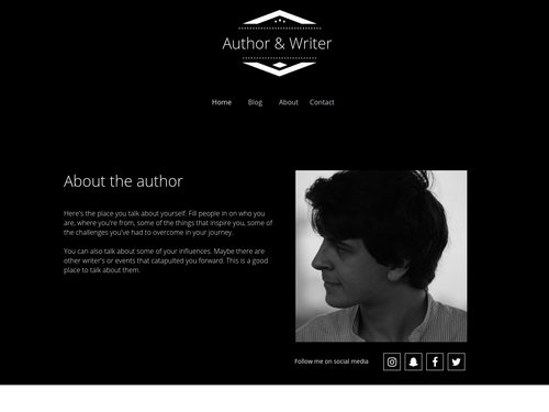 Author website template