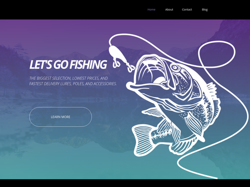 Fishing website template