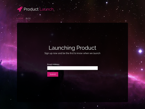 Product Launch website template