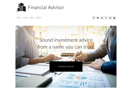 Financial Advisor website template