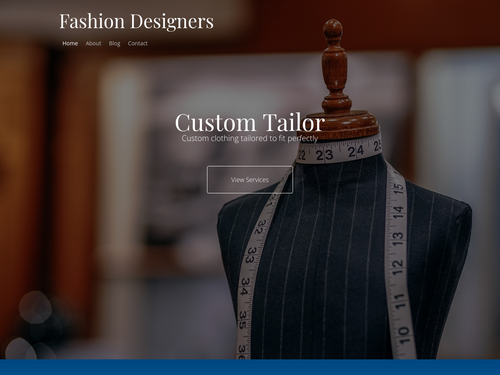 Custom Clothing Designer website template