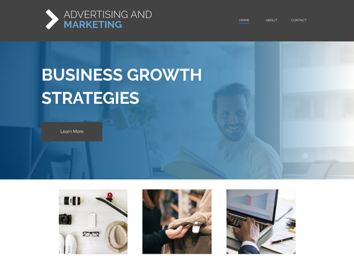 Advertising and Marketing website template