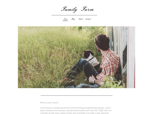 Family Blog website template