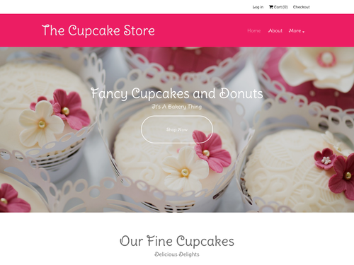 Cupcake Store website template