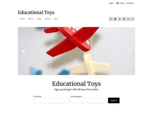 Educational Toy Store website template