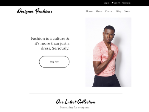 Designer Fashion Store website template