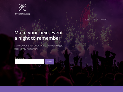 Event Planning website template