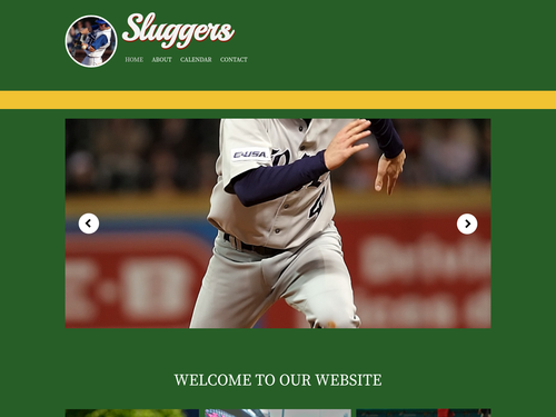 Baseball website template