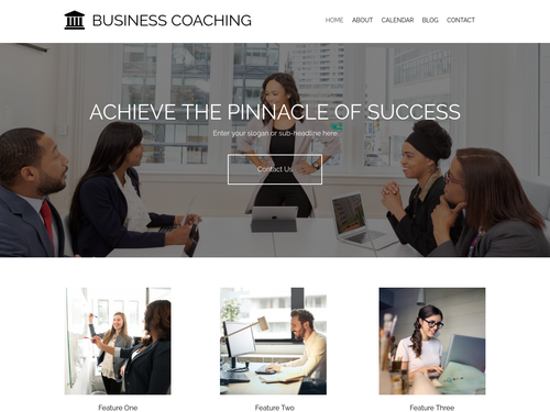 Business Coaching website template