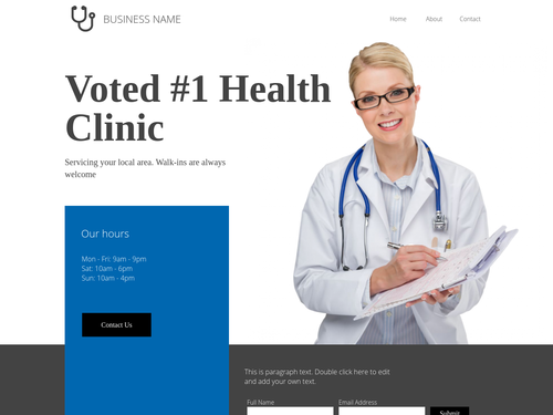 Health Clinic website template